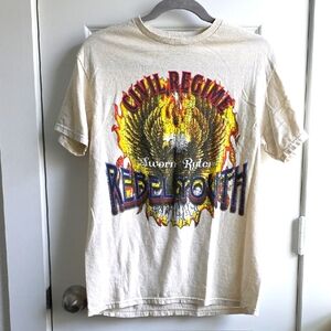 Civilregime Cream  Graphic T-Shirt Eagle #39